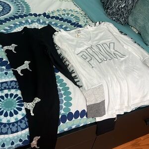 Pink Black and white yoga set . New with tag